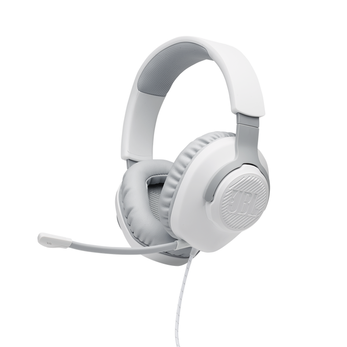 JBL Quantum 100 - White - Wired over-ear gaming headset with flip-up mic - Detailshot 8 image number null